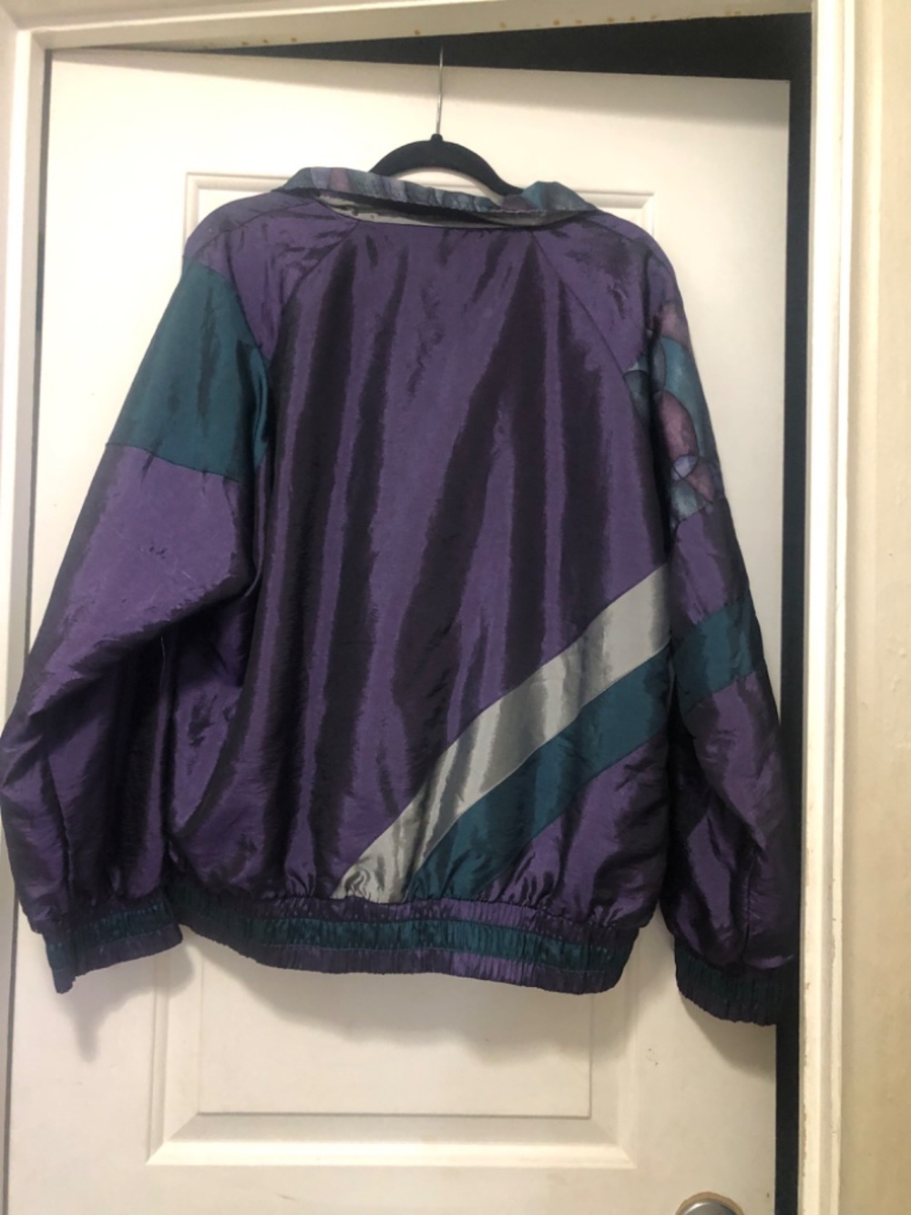 Vintage Outbrook Women’s Windbreaker Jacket 1XL Color Block Tracksuit Purple - Picture 7 of 11